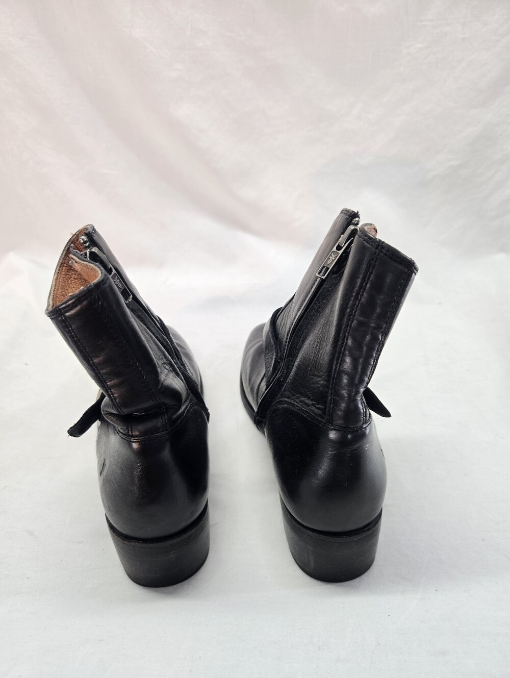 FRYE Women's 7 Hannah Engineer Leather Ankle Boots Black - Picture 5 of 9